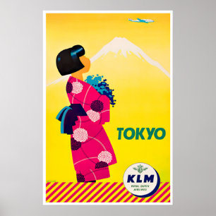 Cartel de viaje a Tokio Japón Impresión Arte Japon