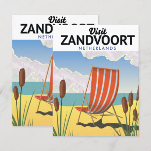 Cartel de viaje a Zandvoort Países Bajos
