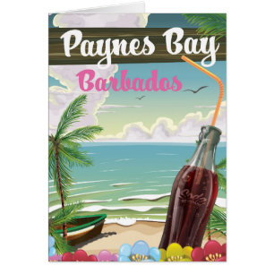 Cartel de viaje al estilo vintage de Paynes Bay Ba