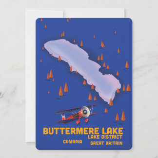 cartel de viaje al lago Buttermere, distrito de lo