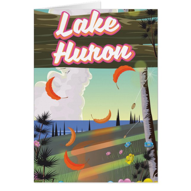 Cartel de viaje al Lago Hurón (Frente)