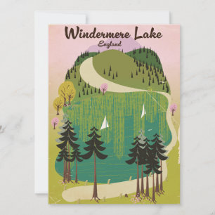 cartel de viaje al lago Windermere