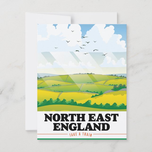 Cartel de viaje al noreste de Inglaterra. (Anverso)