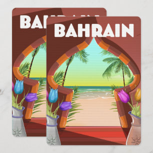 Cartel de viaje al palacio de Bahrein