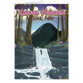 Cartel de viaje al Parque Nacional Volcánico Lasse
