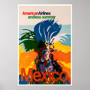 Cartel de viaje americano de arte mexicano Impresi
