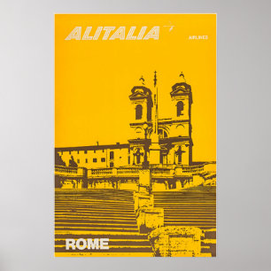 Cartel de viaje de Alitalia arte de Italia impresi