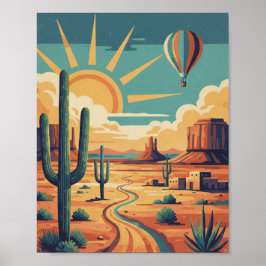 Cartel de viaje de arte de Arizona América Impresi