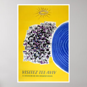 Cartel de viaje de arte de Israel Tel Aviv Impresi