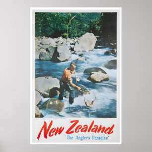 Cartel de viaje de arte de Nueva Zelanda Impresión