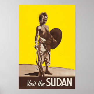 Cartel de viaje de arte sudanés Impresión de Sudán