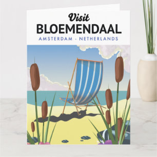 Cartel de viaje de Bloemendaal Amsterdam Tarjeta p