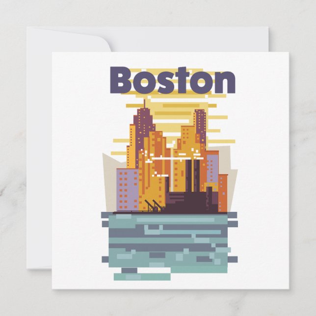 Cartel de viaje de Boston (Anverso)