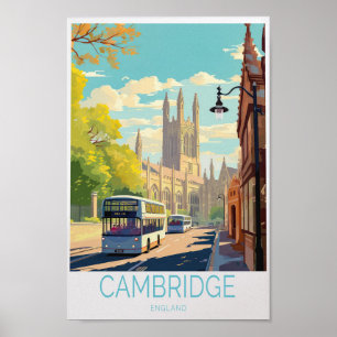 Cartel de viaje de Cambridge - Arte en pared de In