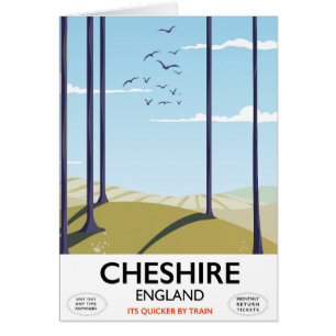 Cartel de viaje de Cheshire, Inglaterra