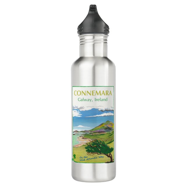 Cartel de viaje de Connemara Diseño Botella de Agu (Derecha)