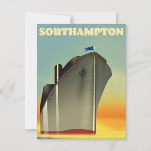 cartel de viaje de crucero de Southampton
