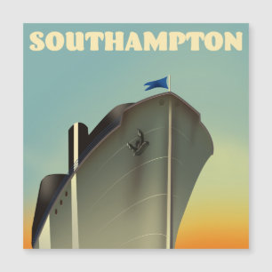 cartel de viaje de crucero de Southampton