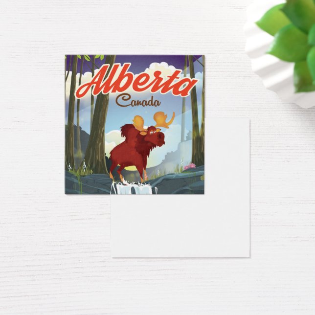 Cartel de viaje de dibujos animados de Alberta Can (Escritorio)