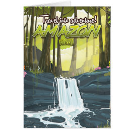 cartel de viaje de dibujos animados del bosque llu