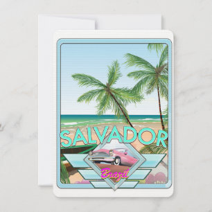 Cartel de viaje de estilo vintage de Salvador Bras