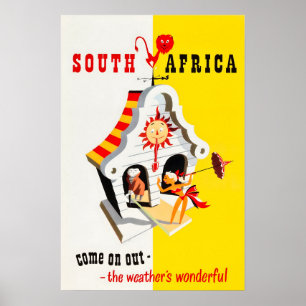 Cartel de viaje de impresión artística africana de