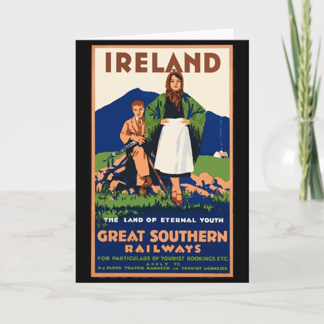 Cartel de Viaje de Irlanda de la Vieja, Tarjeta (Anverso)