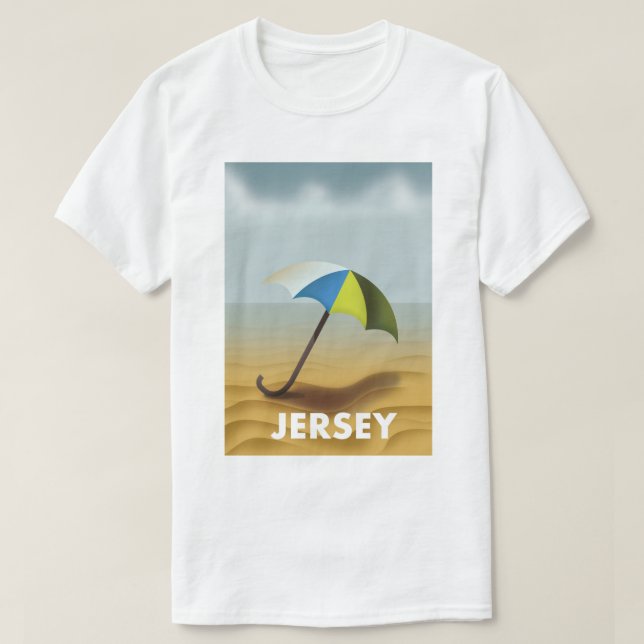Cartel de viaje de Jersey vintage. (Diseño del anverso)