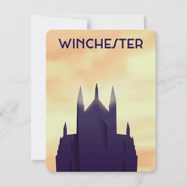 cartel de viaje de la Catedral de Winchester impre (Anverso)