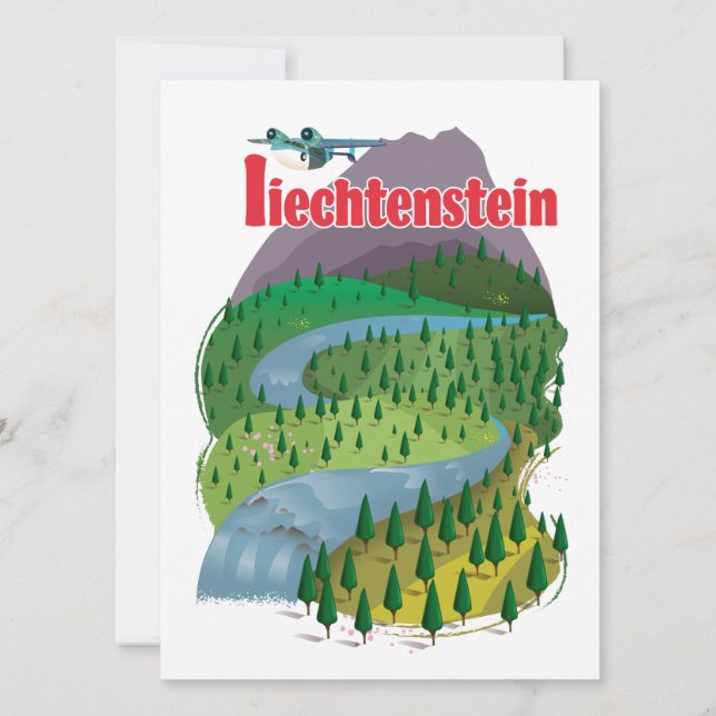 cartel de viaje de liechtenstein (Anverso)