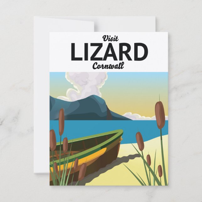 Cartel de viaje de Lizard junto al mar (Anverso)