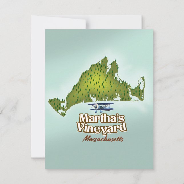 Cartel de viaje de los viñedos de Martha en Massac (Anverso)
