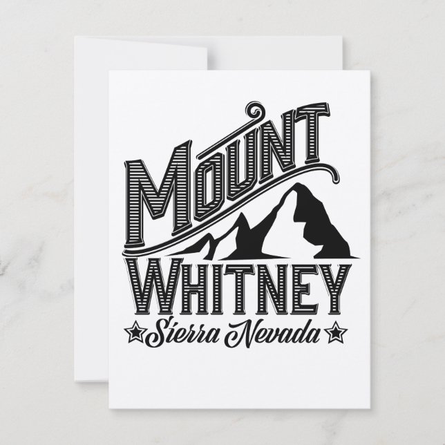 Cartel de viaje de Monte Whitney Sierra Nevada (Anverso)