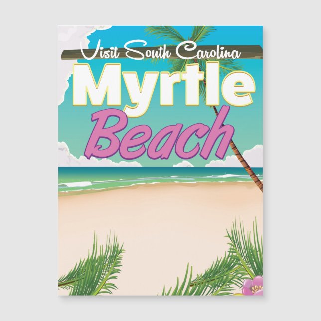 Cartel de viaje de Myrtle Beach South Carolina Jig (Anverso)