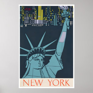Cartel de viaje de Nueva York Arte NY Impresión vi