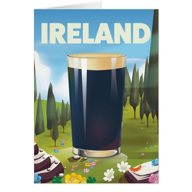 Cartel de viaje de pinta de Irlanda (Frente)
