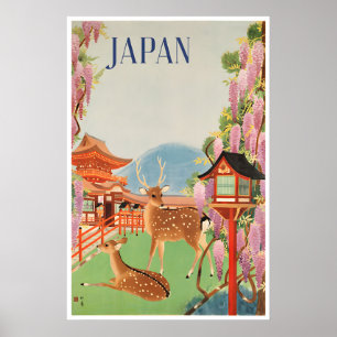 Cartel de viaje de pintura japonesa de arte japoné