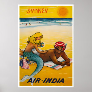 Cartel de viaje de Sydney Arte de playa de Austral