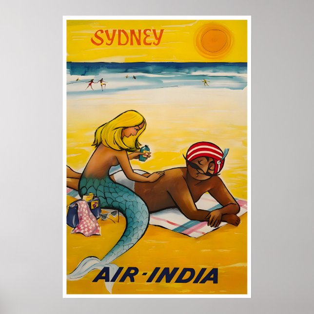 Cartel de viaje de Sydney Arte de playa de Austral (Frente)