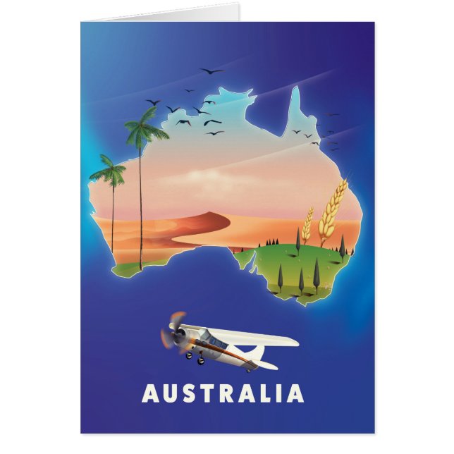 Cartel de viaje de vacaciones a Australia (Frente)