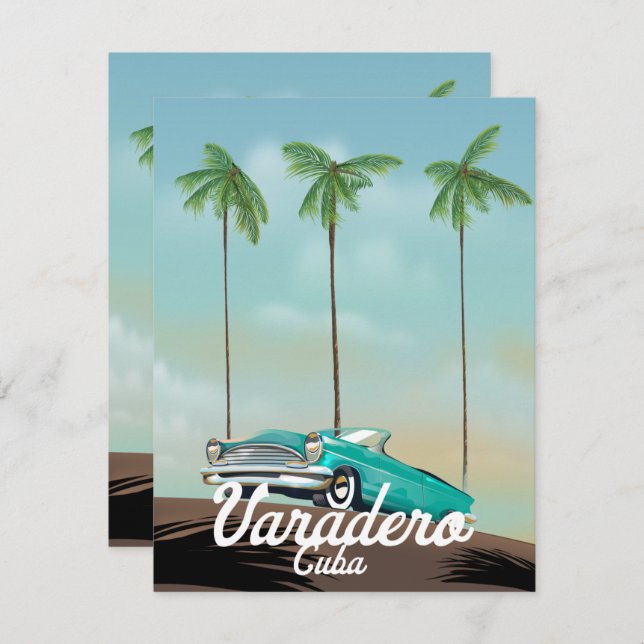 Cartel de viaje de Varadero Cuba (Anverso / Reverso)