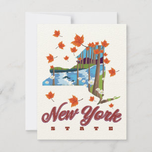 Cartel de viaje del estado de Nueva York