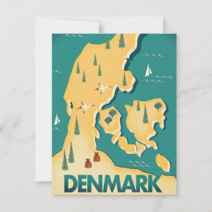 Cartel de viaje del mapa de estilo de la época de 