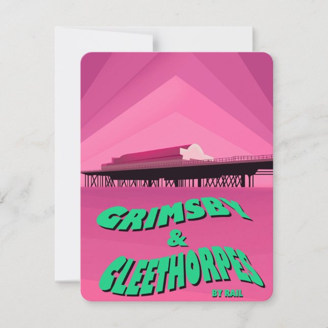 cartel de viaje del muelle de Grimsby y Cleethorpe (Anverso)