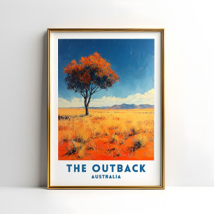 Cartel de viaje del Outback de Australia Arte de p