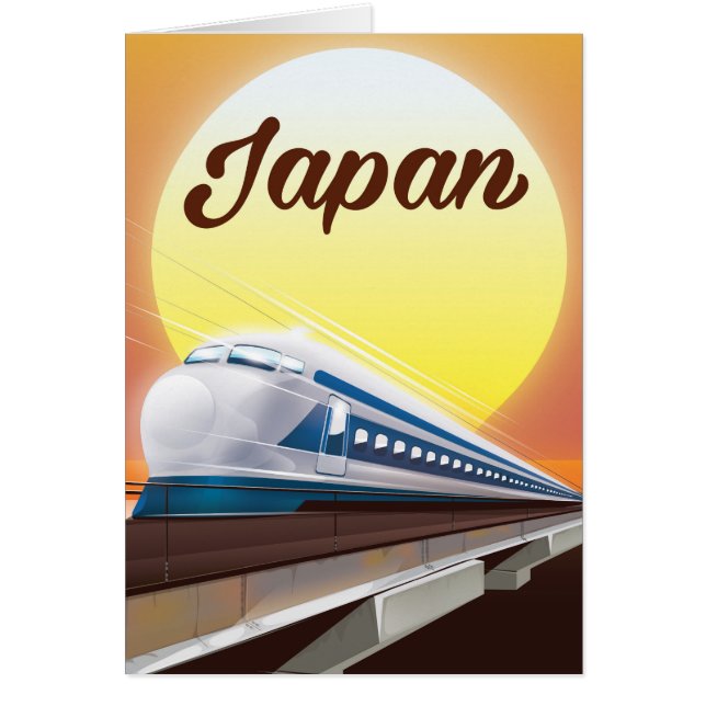 Cartel de viaje del tren bala de Japón (Frente)