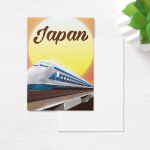 Cartel de viaje del tren bala de Japón