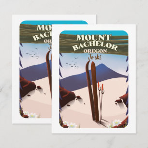 Cartel de viaje en la estación de esquí de Mount B