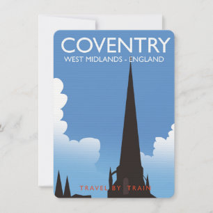 Cartel de viaje en tren de Coventry West Midlands 