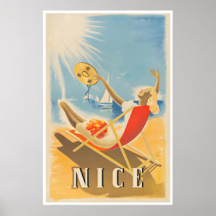 Cartel de viaje francés de impresión de Francia bo